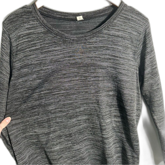 Lululemon Crew Neck Long Sleeve Swiftly Tech Knit Top Size 10 Workout Gym Active - Picture 9 of 10